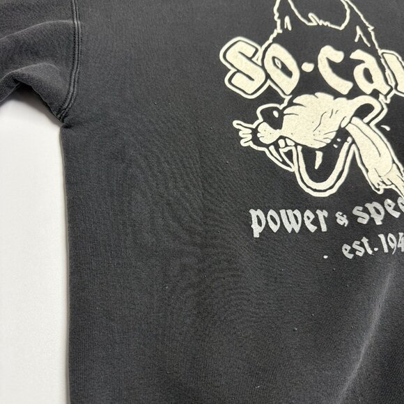 Vintage So Cal Speed Shop Sweatshirt Mens Large 23x28 Black Crew Neck - Picture 11 of 16